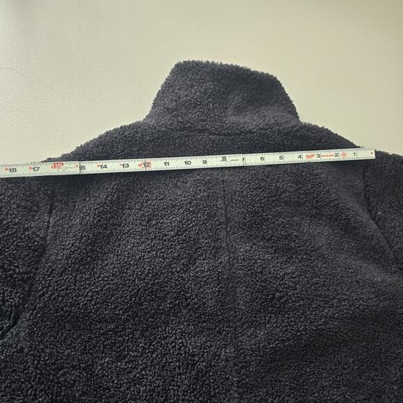 INC International Concepts Sherpa Jacket Women's L Black Wrap Button Crop NWT - Picture 9 of 14